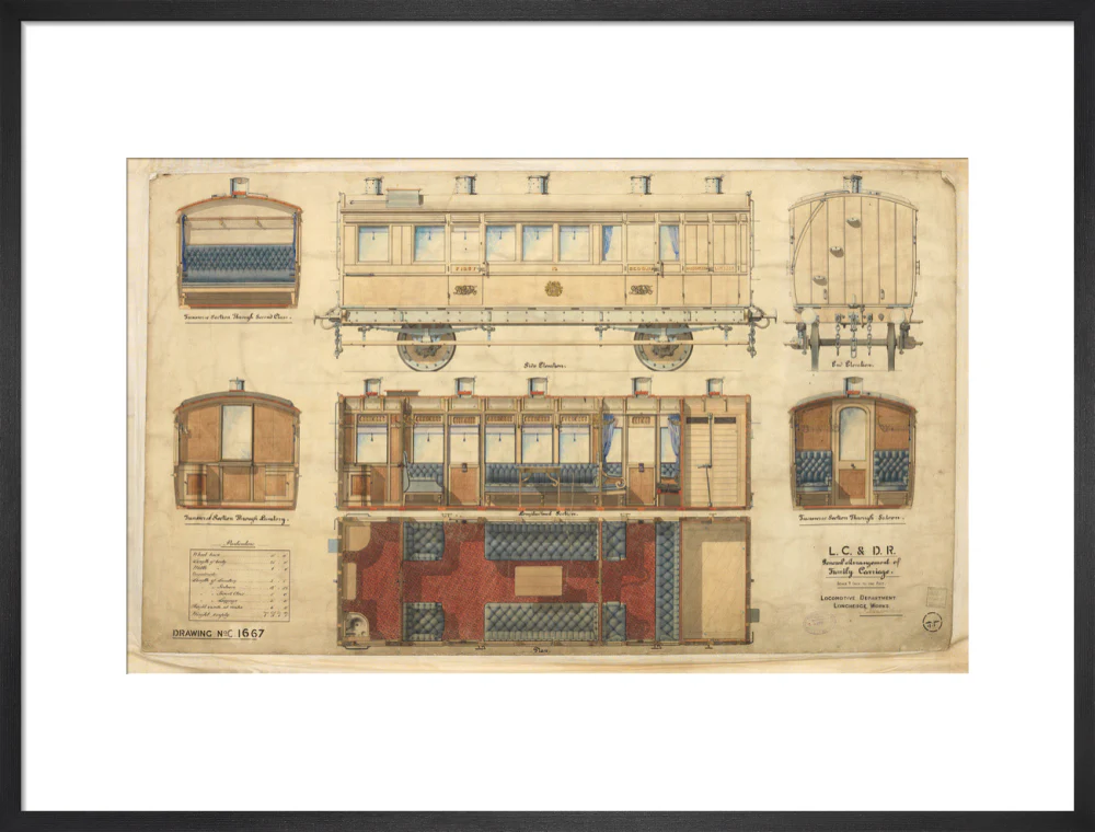 General arrangement of family carriage, London, Chatham and Dover Railway, 1881. - Image 18