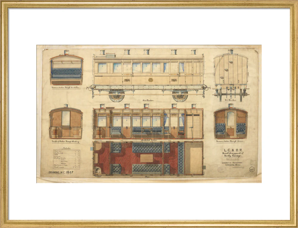 General arrangement of family carriage, London, Chatham and Dover Railway, 1881. - Image 20
