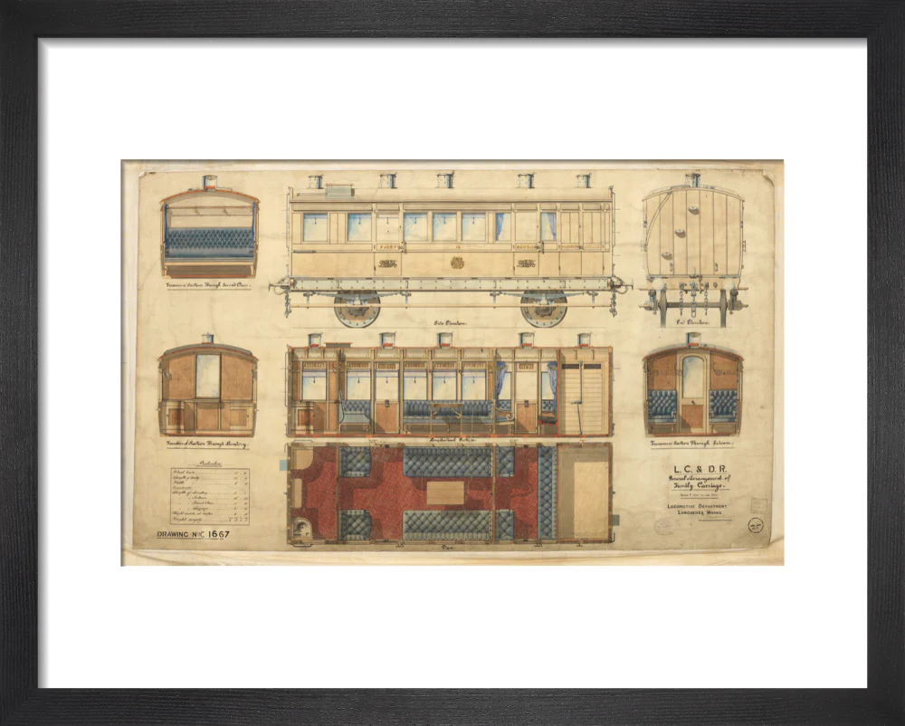 General arrangement of family carriage, London, Chatham and Dover Railway, 1881. - Image 3