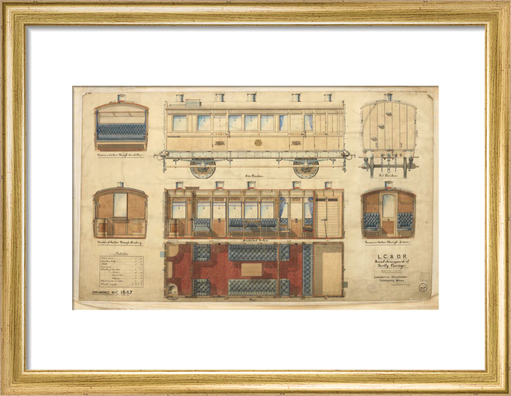 General arrangement of family carriage, London, Chatham and Dover Railway, 1881. - Image 43