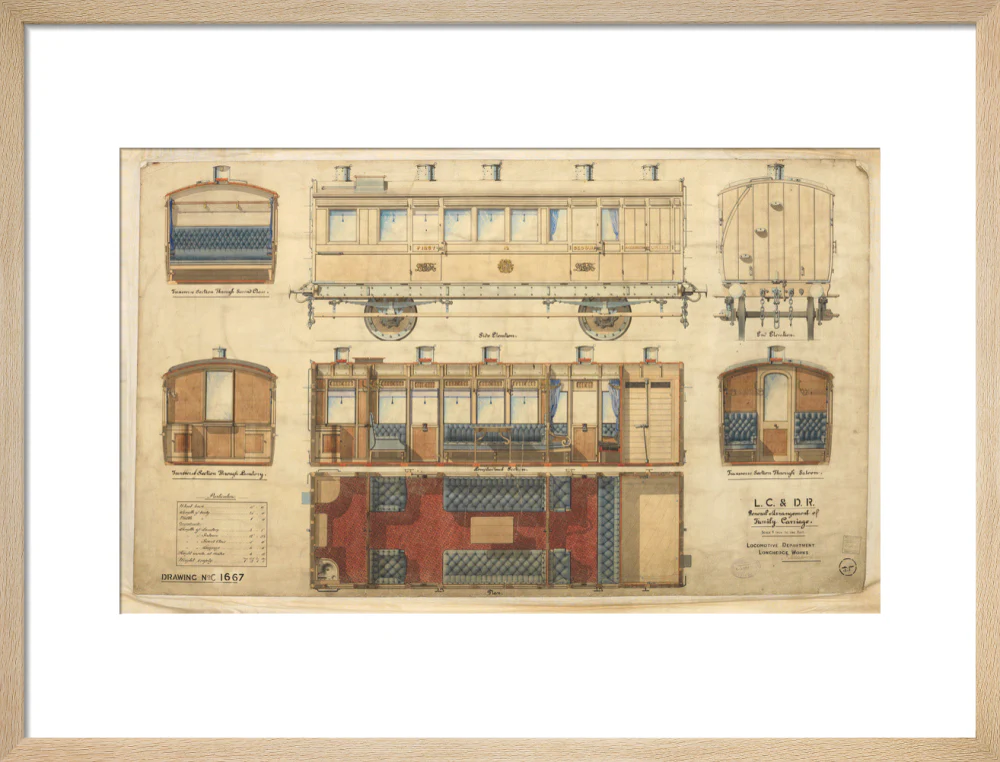 General arrangement of family carriage, London, Chatham and Dover Railway, 1881. - Image 49