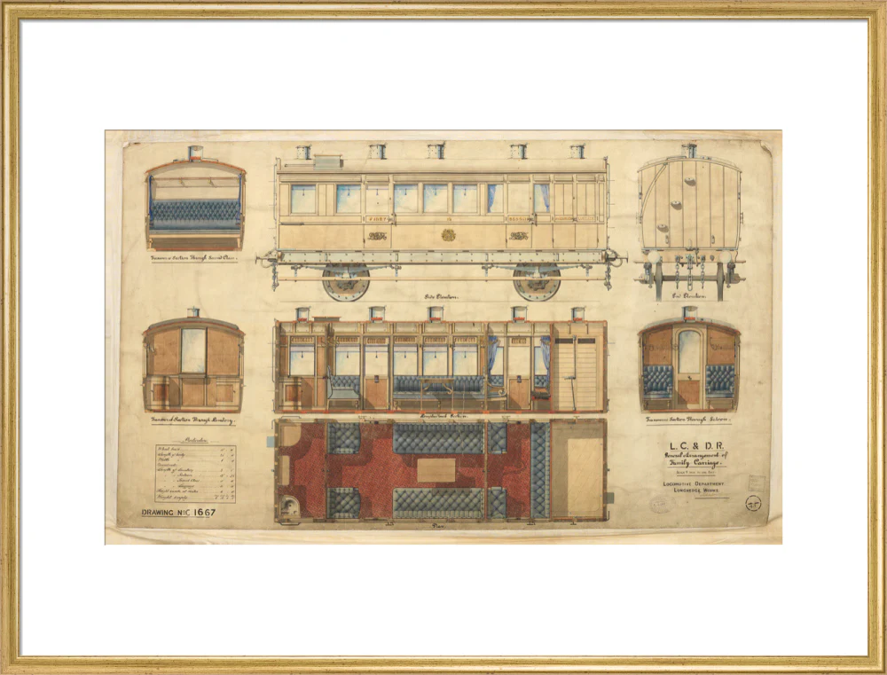 General arrangement of family carriage, London, Chatham and Dover Railway, 1881. - Image 58