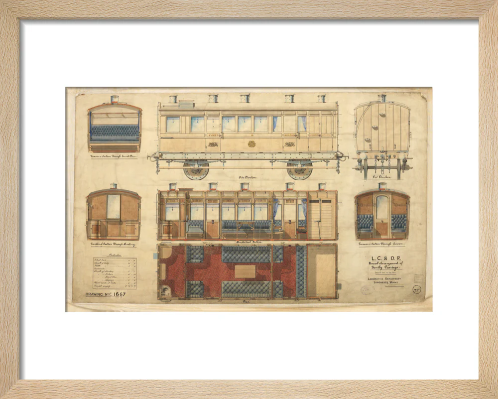 General arrangement of family carriage, London, Chatham and Dover Railway, 1881. - Image 6