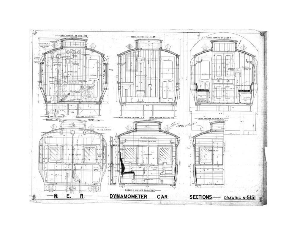 Sections of dynamometer car, North Eastern Railway (NER). - Image 61