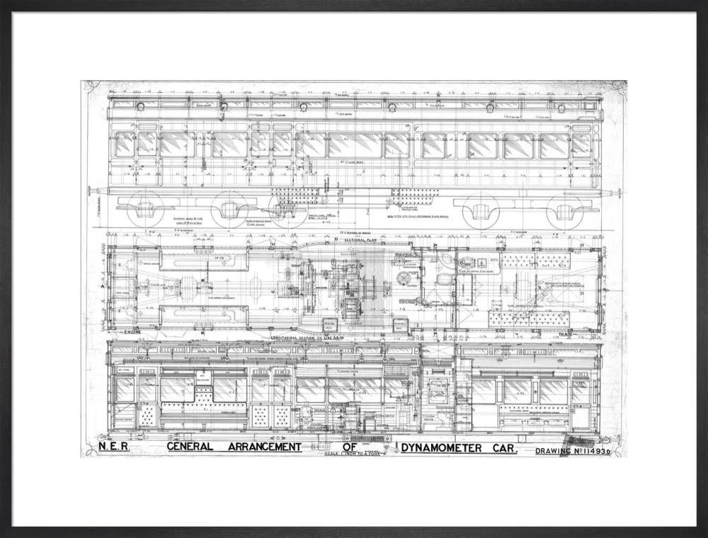 General arrangement of dynamometer car, North Eastern Railway (NER). - Image 23