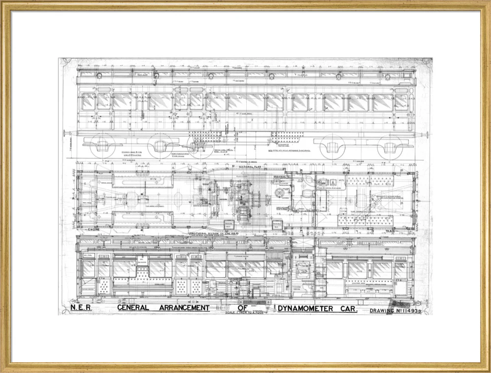 General arrangement of dynamometer car, North Eastern Railway (NER). - Image 25
