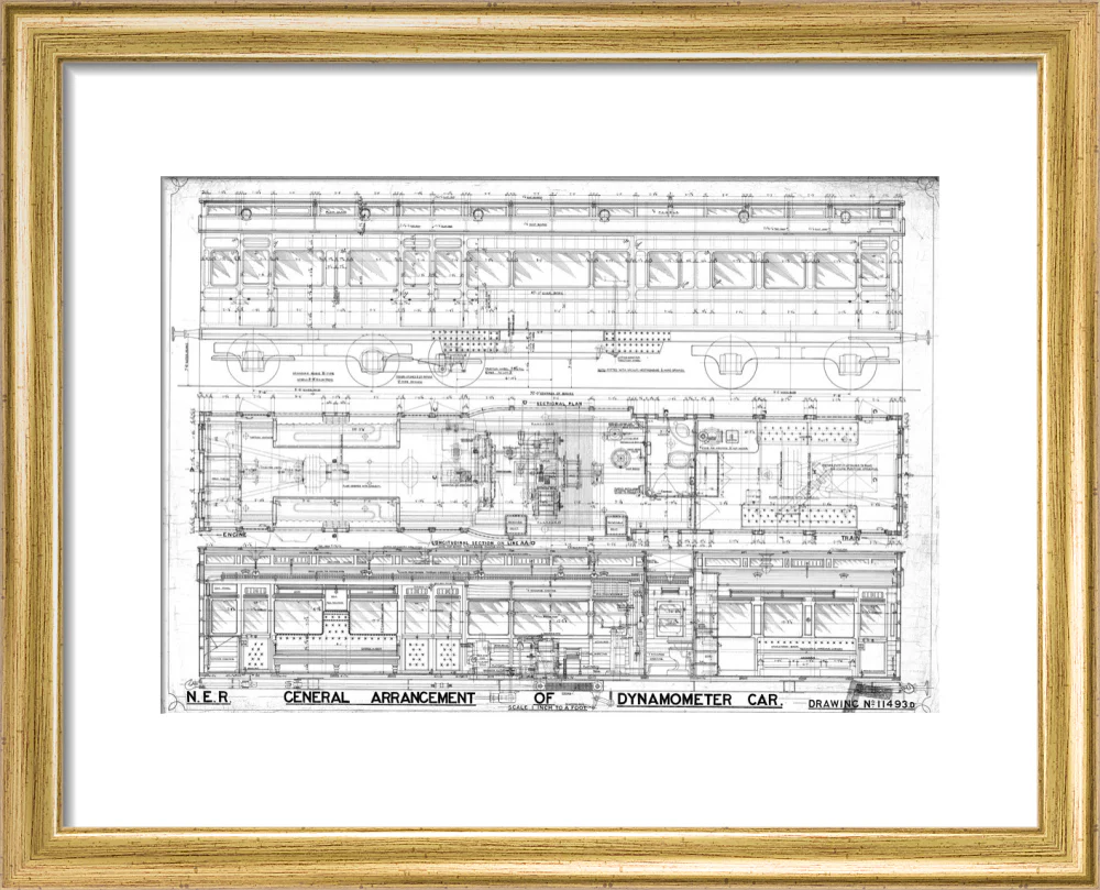 General arrangement of dynamometer car, North Eastern Railway (NER). - Image 38