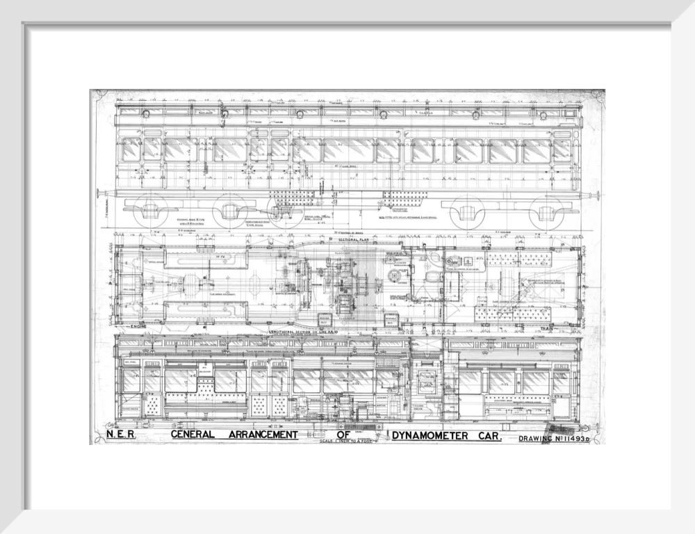 General arrangement of dynamometer car, North Eastern Railway (NER). - Image 42