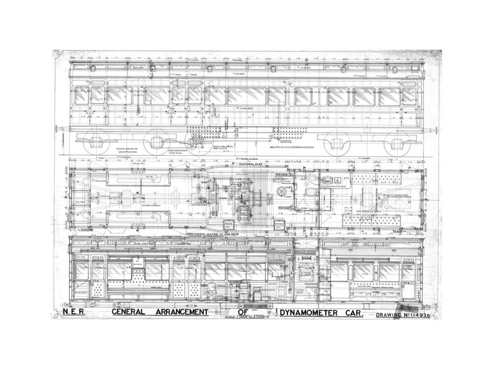 General arrangement of dynamometer car, North Eastern Railway (NER). - Image 45