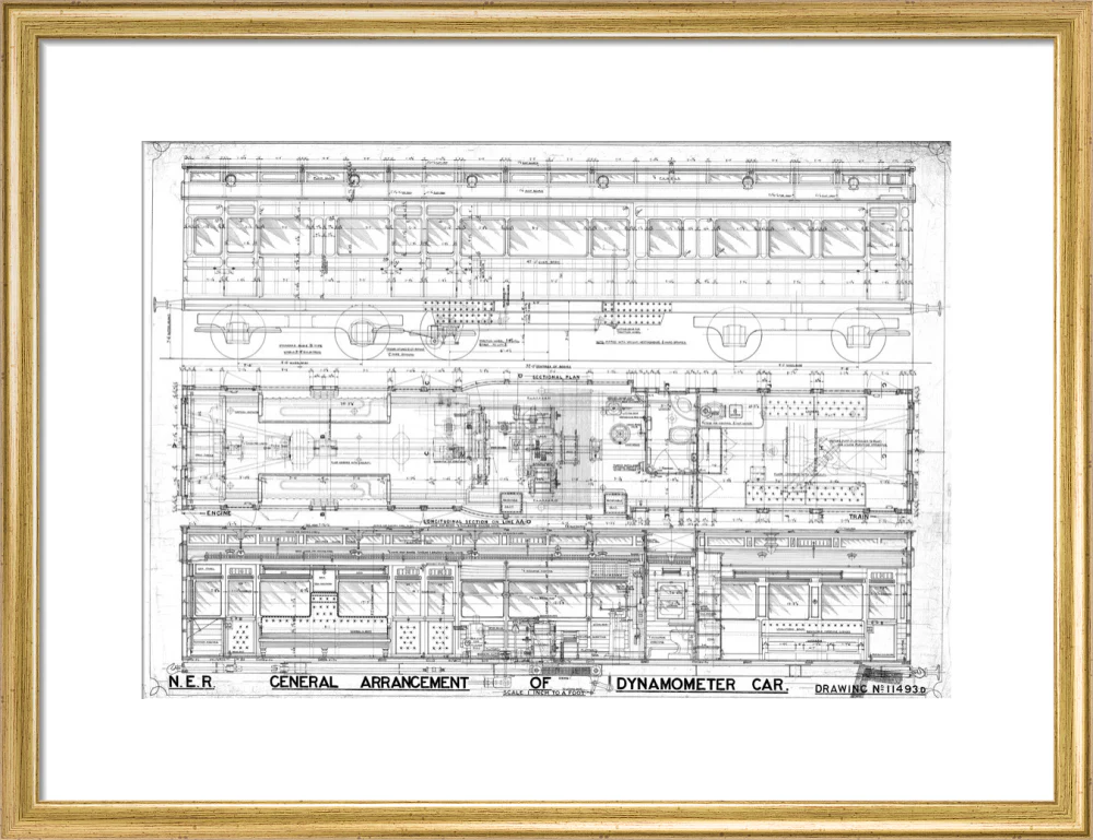 General arrangement of dynamometer car, North Eastern Railway (NER). - Image 48