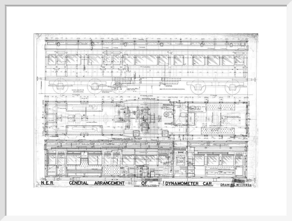 General arrangement of dynamometer car, North Eastern Railway (NER). - Image 52