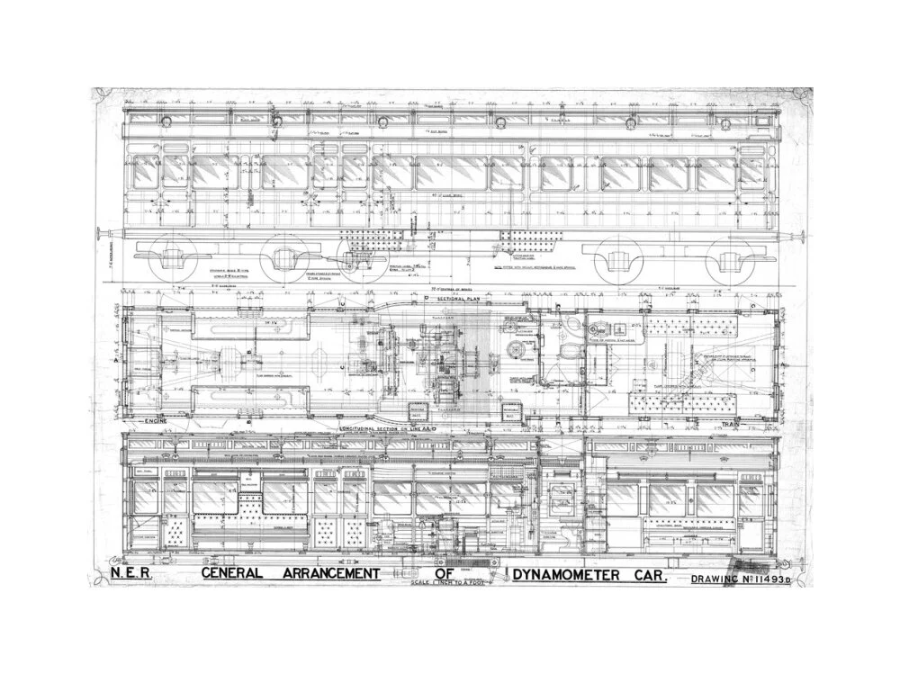 General arrangement of dynamometer car, North Eastern Railway (NER). - Image 61