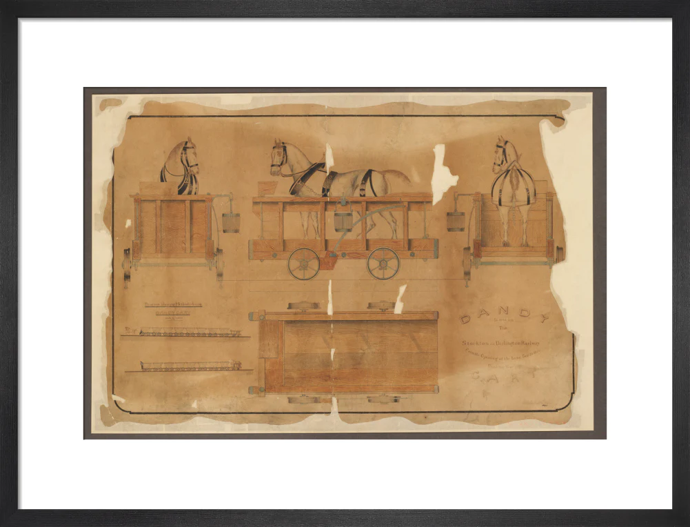 Drawing, Stockton & Darlington Railway dandy cart. - Image 13