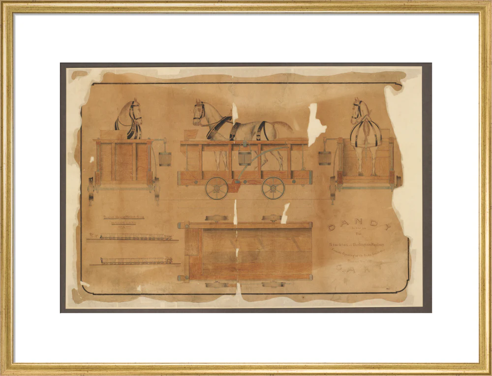 Drawing, Stockton & Darlington Railway dandy cart. - Image 20