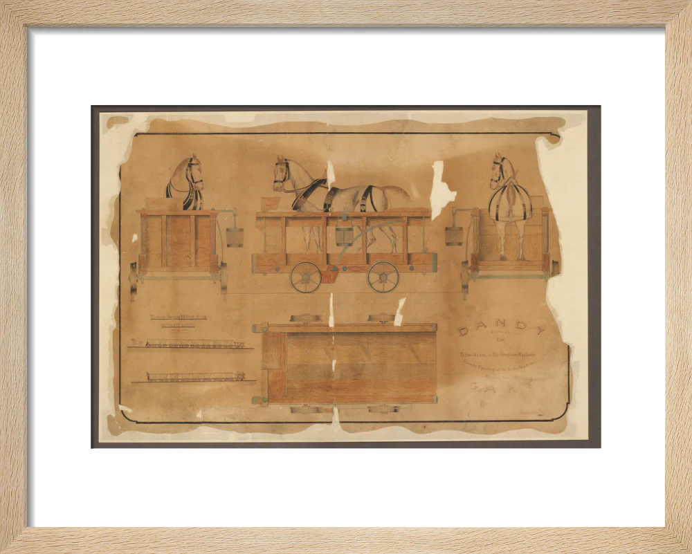 Drawing, Stockton & Darlington Railway dandy cart. - Image 39