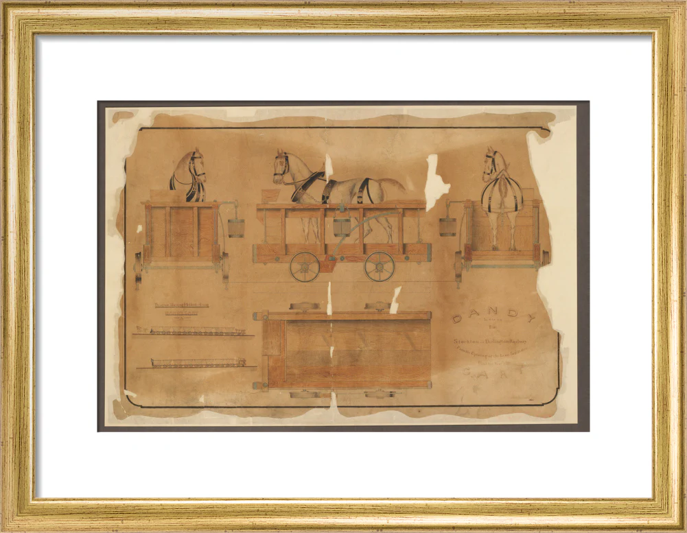 Drawing, Stockton & Darlington Railway dandy cart. - Image 43