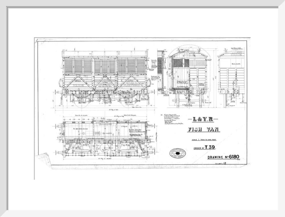General arrangement of fish van, order T39, Lancashire and Yorkshire Railway, 1906. - Image 14