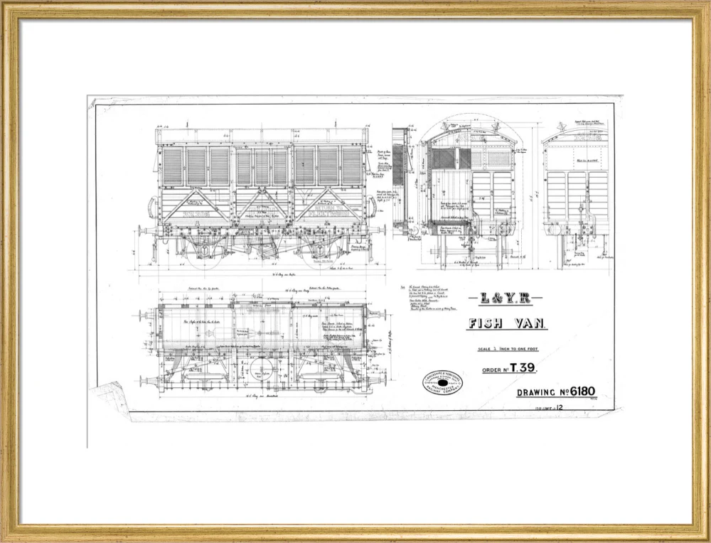 General arrangement of fish van, order T39, Lancashire and Yorkshire Railway, 1906. - Image 20