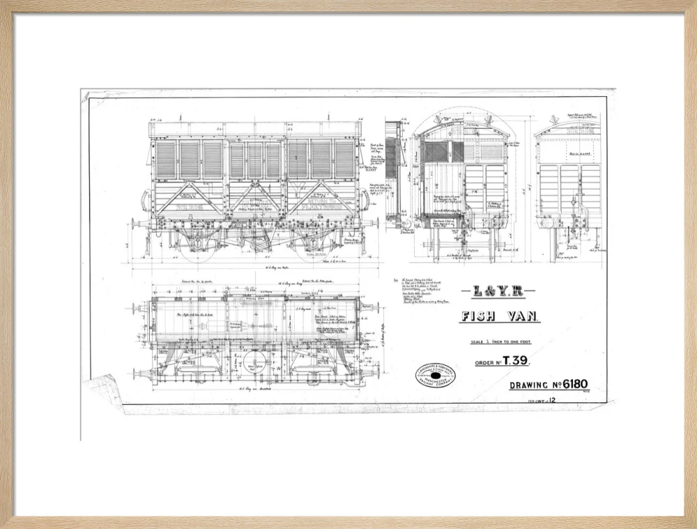 General arrangement of fish van, order T39, Lancashire and Yorkshire Railway, 1906. - Image 21