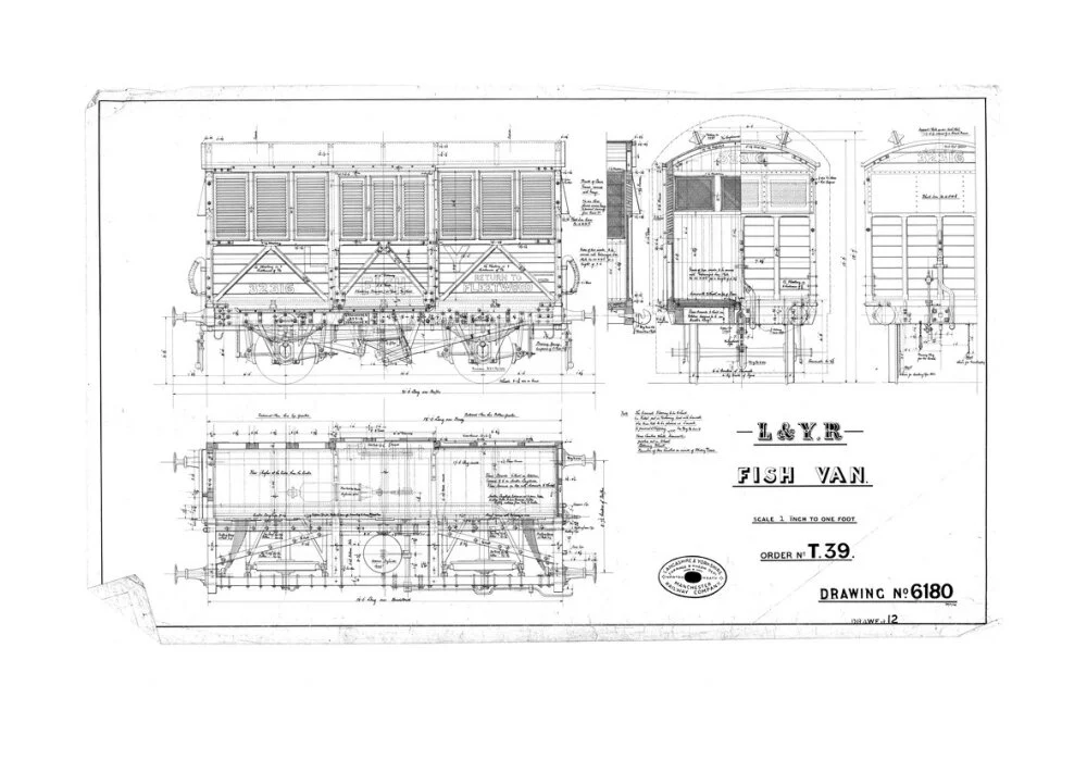 General arrangement of fish van, order T39, Lancashire and Yorkshire Railway, 1906. - Image 29