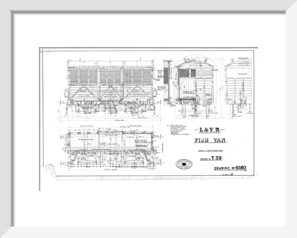 General arrangement of fish van, order T39, Lancashire and Yorkshire Railway, 1906. - Image 37