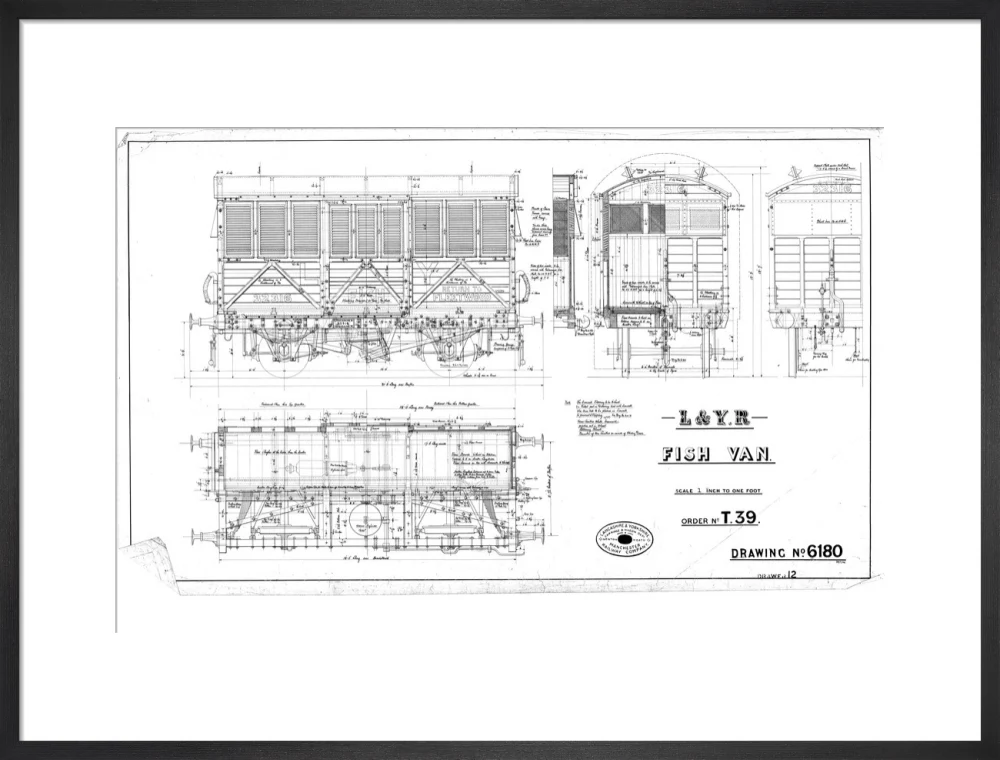 General arrangement of fish van, order T39, Lancashire and Yorkshire Railway, 1906. - Image 51