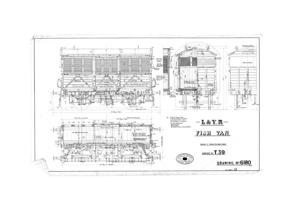 General arrangement of fish van, order T39, Lancashire and Yorkshire Railway, 1906. - Image 55