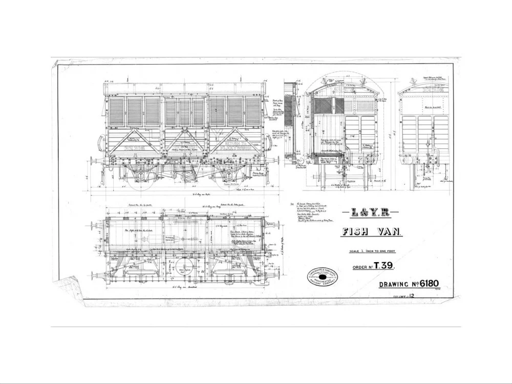 General arrangement of fish van, order T39, Lancashire and Yorkshire Railway, 1906. - Image 7