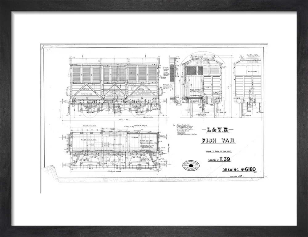 General arrangement of fish van, order T39, Lancashire and Yorkshire Railway, 1906. - Image 8