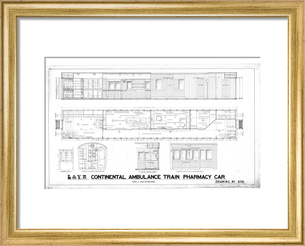General arrangement of continental ambulance train pharmacy car. - Image 5