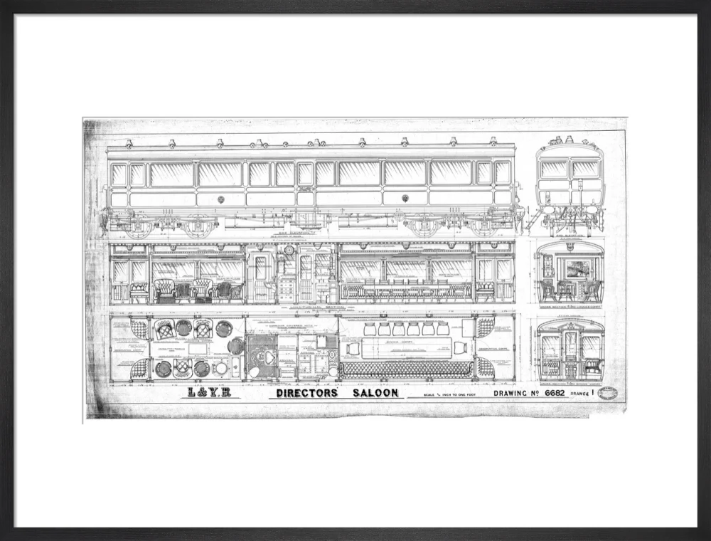 General arrangement of directors' saloon, Lancashire and Yorkshire Railway. - Image 18