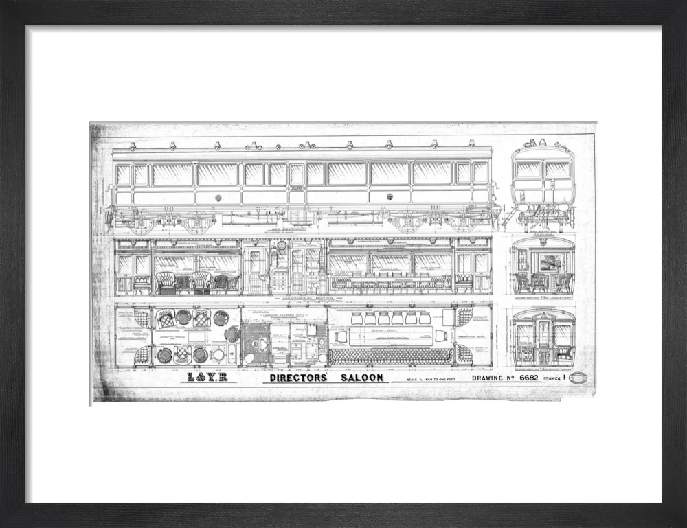General arrangement of directors' saloon, Lancashire and Yorkshire Railway. - Image 8