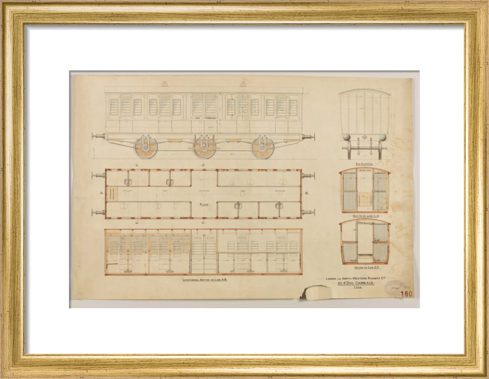 30'6'' dog carriage with 26 kennels and attendant's accommodation, designed at request of Charles Crufts. - Image 10