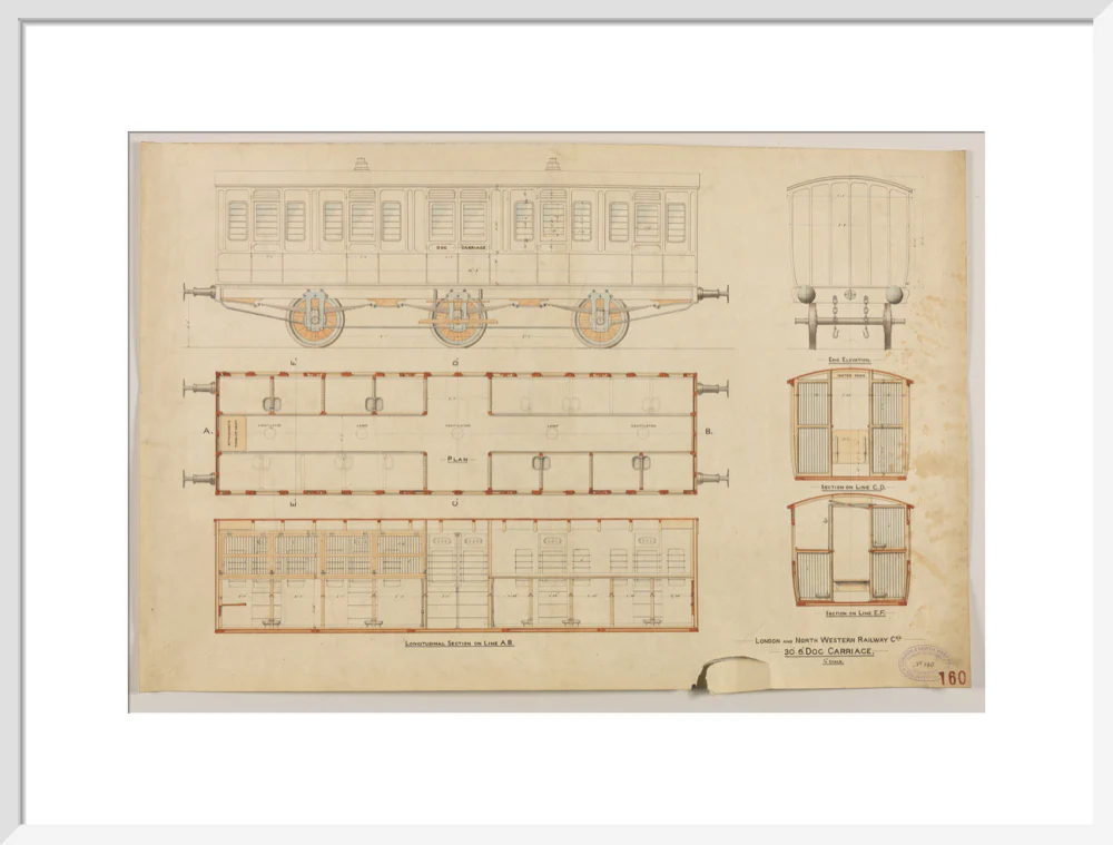 30'6'' dog carriage with 26 kennels and attendant's accommodation, designed at request of Charles Crufts. - Image 19