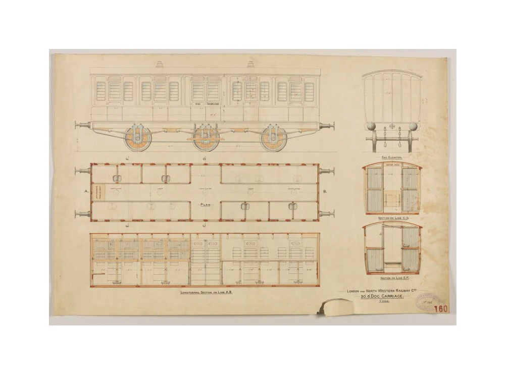 30'6'' dog carriage with 26 kennels and attendant's accommodation, designed at request of Charles Crufts. - Image 28