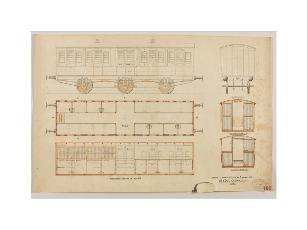 30'6'' dog carriage with 26 kennels and attendant's accommodation, designed at request of Charles Crufts. - Image 40