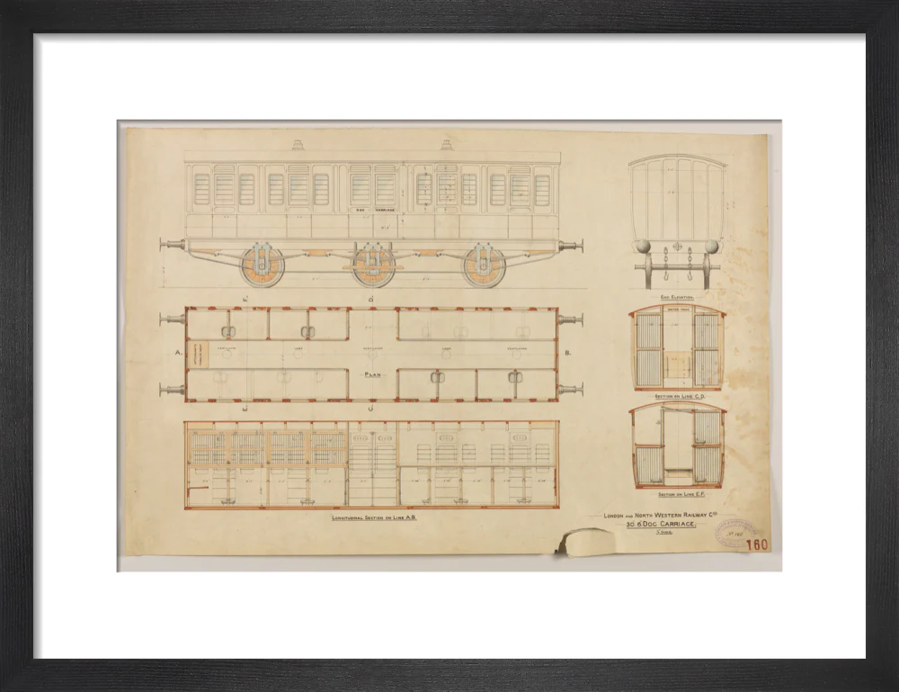 30'6'' dog carriage with 26 kennels and attendant's accommodation, designed at request of Charles Crufts. - Image 41