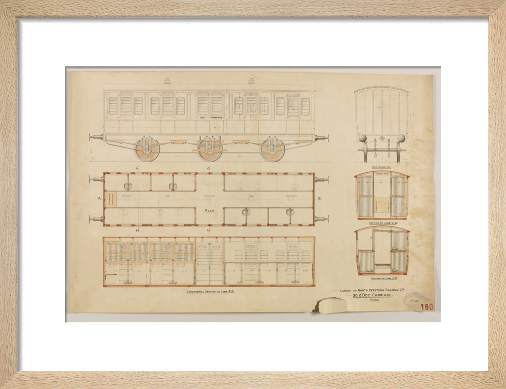 30'6'' dog carriage with 26 kennels and attendant's accommodation, designed at request of Charles Crufts. - Image 44