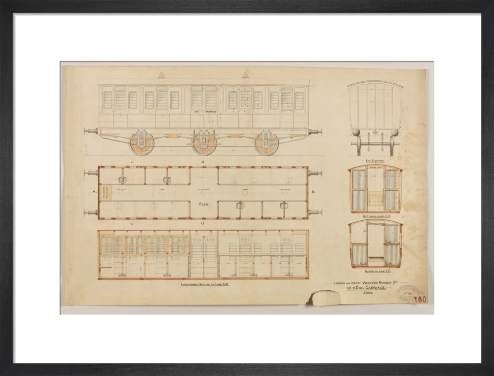 30'6'' dog carriage with 26 kennels and attendant's accommodation, designed at request of Charles Crufts. - Image 46
