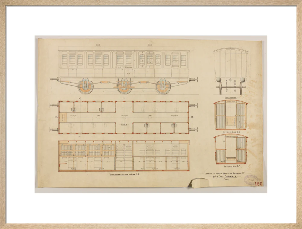 30'6'' dog carriage with 26 kennels and attendant's accommodation, designed at request of Charles Crufts. - Image 54