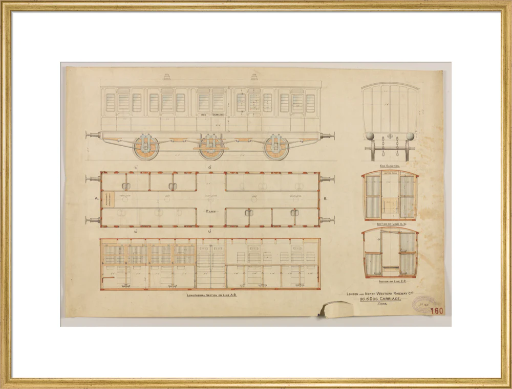 30'6'' dog carriage with 26 kennels and attendant's accommodation, designed at request of Charles Crufts. - Image 58
