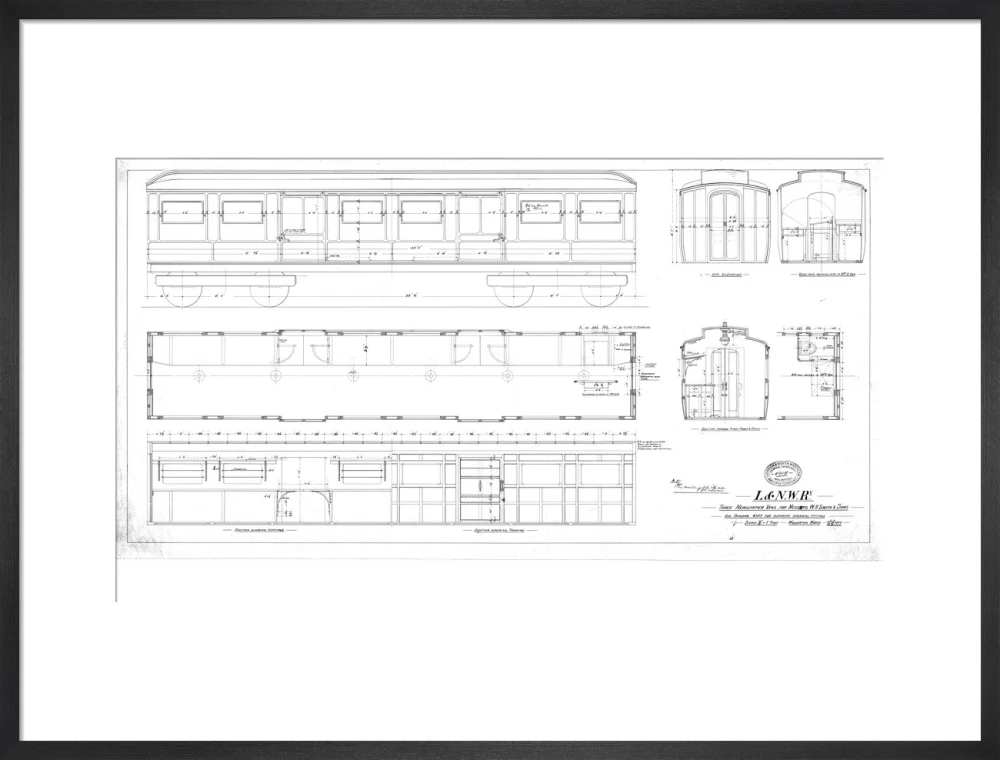 Drawing for three newspaper vans for Messrs W. H. Smith & Sons, London and North Western Railway, 1900. - Image 18
