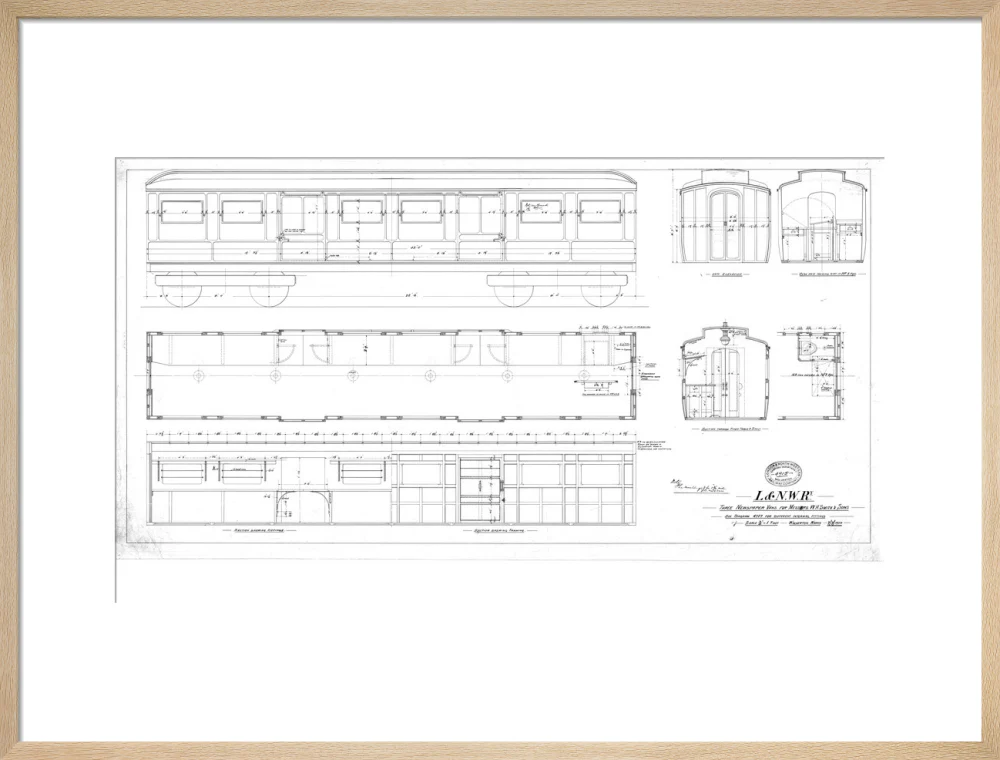 Drawing for three newspaper vans for Messrs W. H. Smith & Sons, London and North Western Railway, 1900. - Image 21