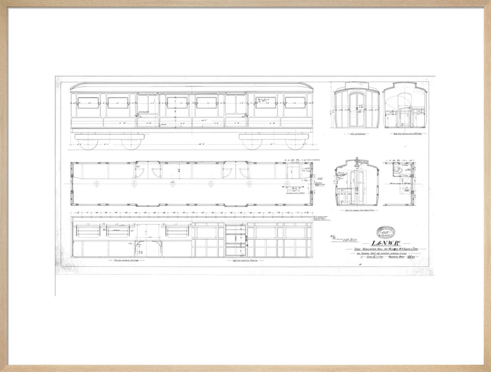 Drawing for three newspaper vans for Messrs W. H. Smith & Sons, London and North Western Railway, 1900. - Image 26