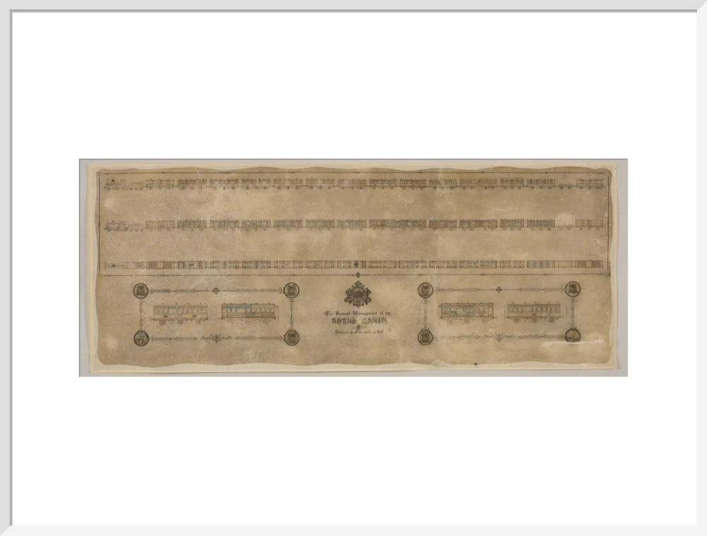 The general arrangement of the Royal Train (for Queen Victoria), London and North Western Railway 1520mm x 600mm - Image 57