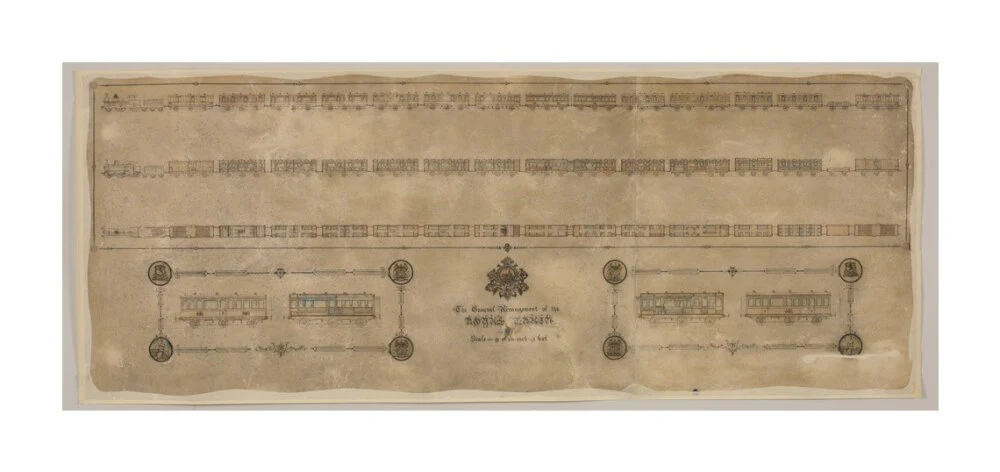 The general arrangement of the Royal Train (for Queen Victoria), London and North Western Railway 1520mm x 600mm - Image 63