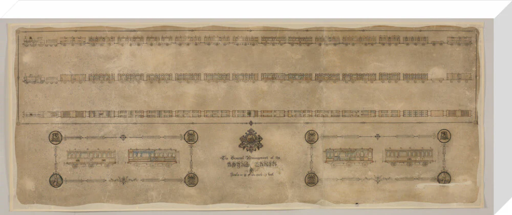 The general arrangement of the Royal Train (for Queen Victoria), London and North Western Railway 1520mm x 600mm - Image 66