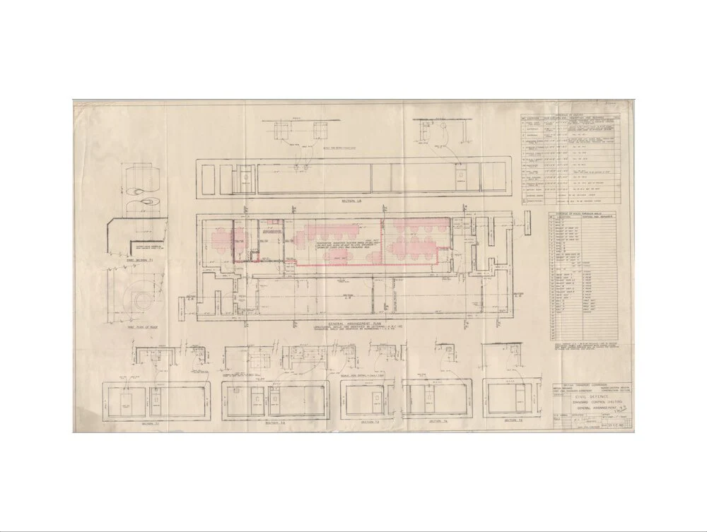 General arrangement of standard control shelters for civil defence (nuclear air raid bunker). - Image 17