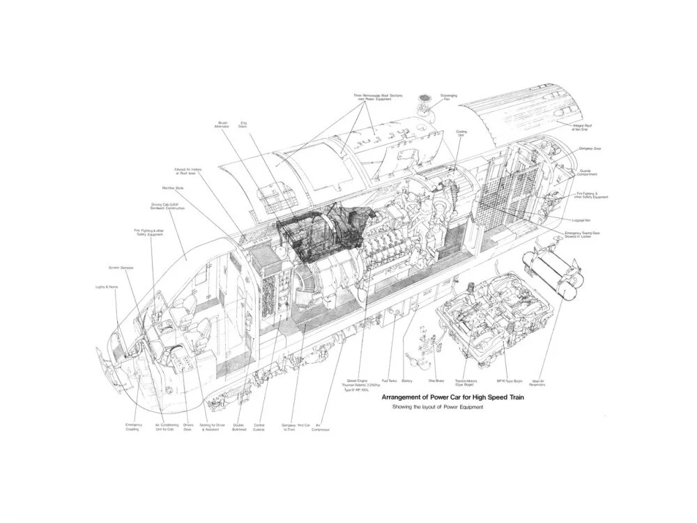 Arrangement of power car for High Speed Train (class 43, Intercity 125). - Image 17