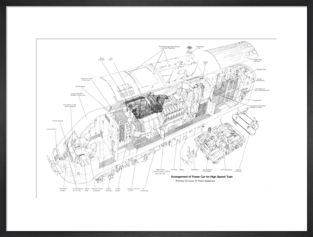 Arrangement of power car for High Speed Train (class 43, Intercity 125). - Image 18